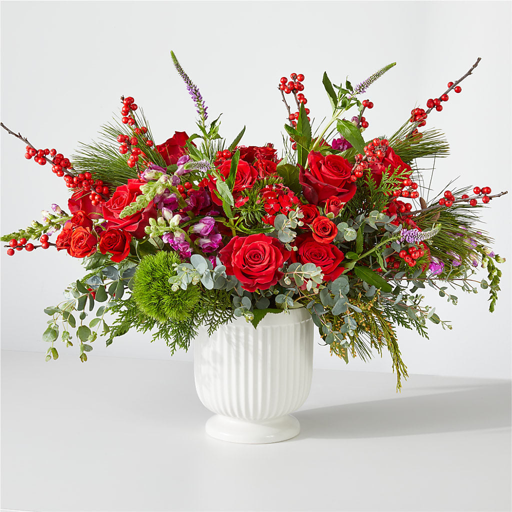 Big Red Bow Bouquet – Flowers Forever, Carlsbad CA