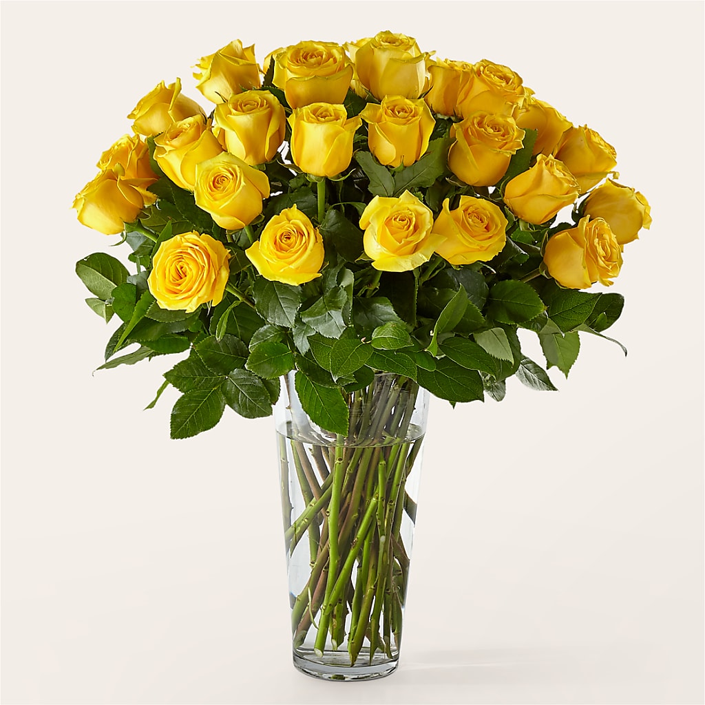 Long Stem Yellow Rose Bouquet – Flowers Forever, Carlsbad CA