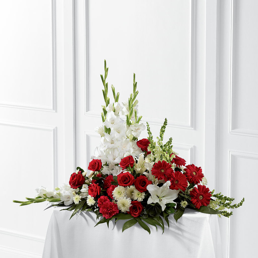 Crimson & White Arrangement – Flowers Forever, Carlsbad CA