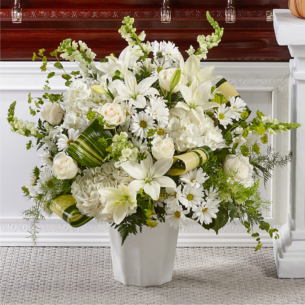 Thoughts of Tranquility Floor Basket – Flowers Forever, Carlsbad CA