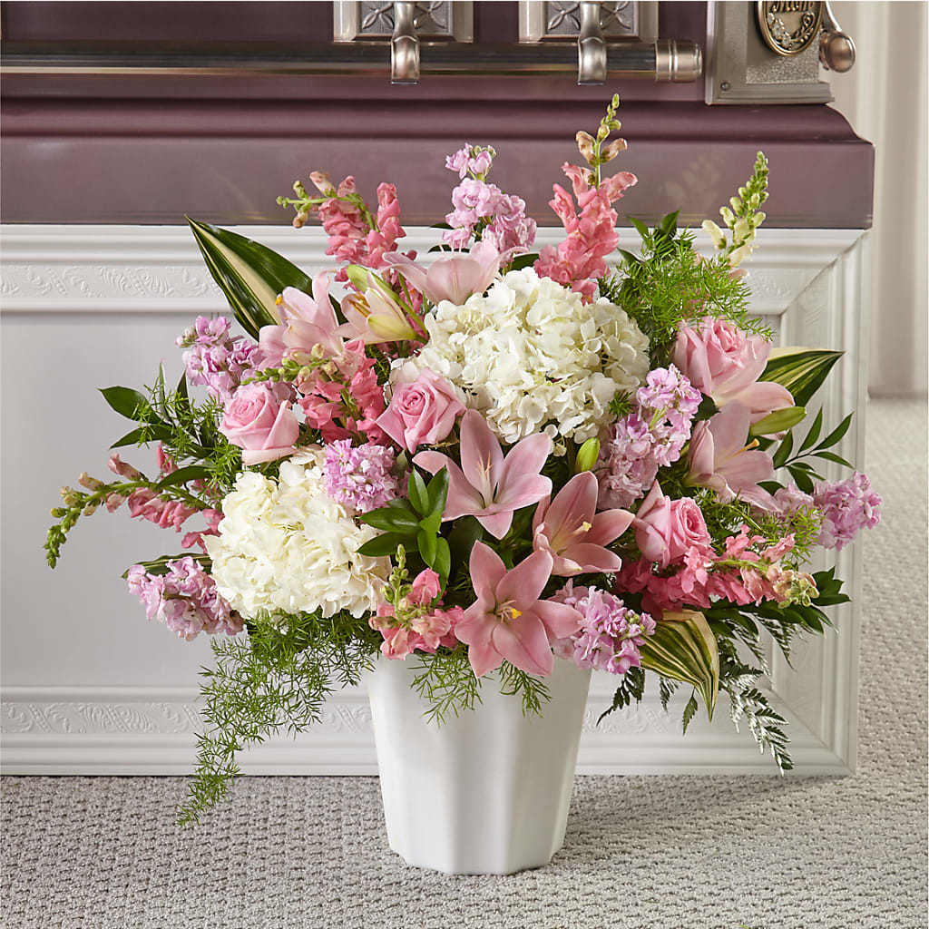 Simply Serene Floor Basket – Flowers Forever, Carlsbad CA