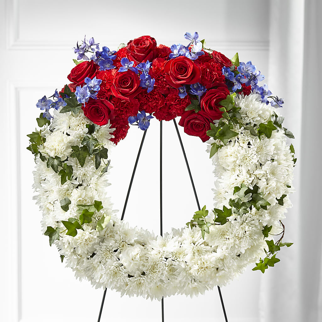 Patriotic Passion Wreath – Flowers Forever, Carlsbad CA