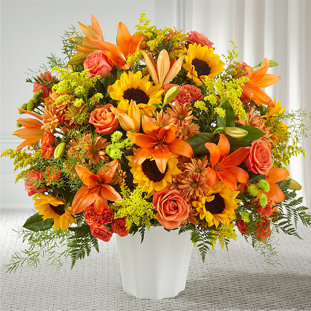 Harvest Thoughts Floor Basket – Flowers Forever, Carlsbad CA