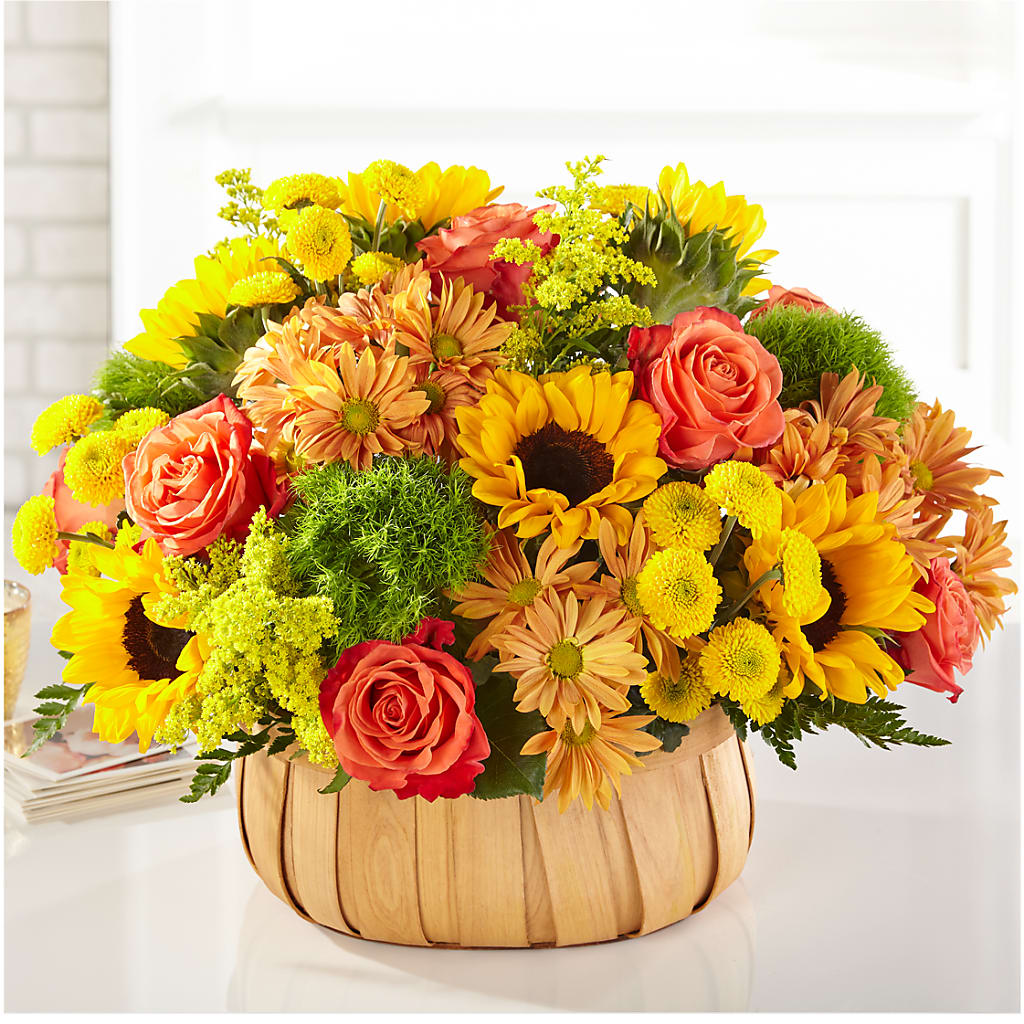 Harvest Sunflower Basket – Flowers Forever, Carlsbad CA