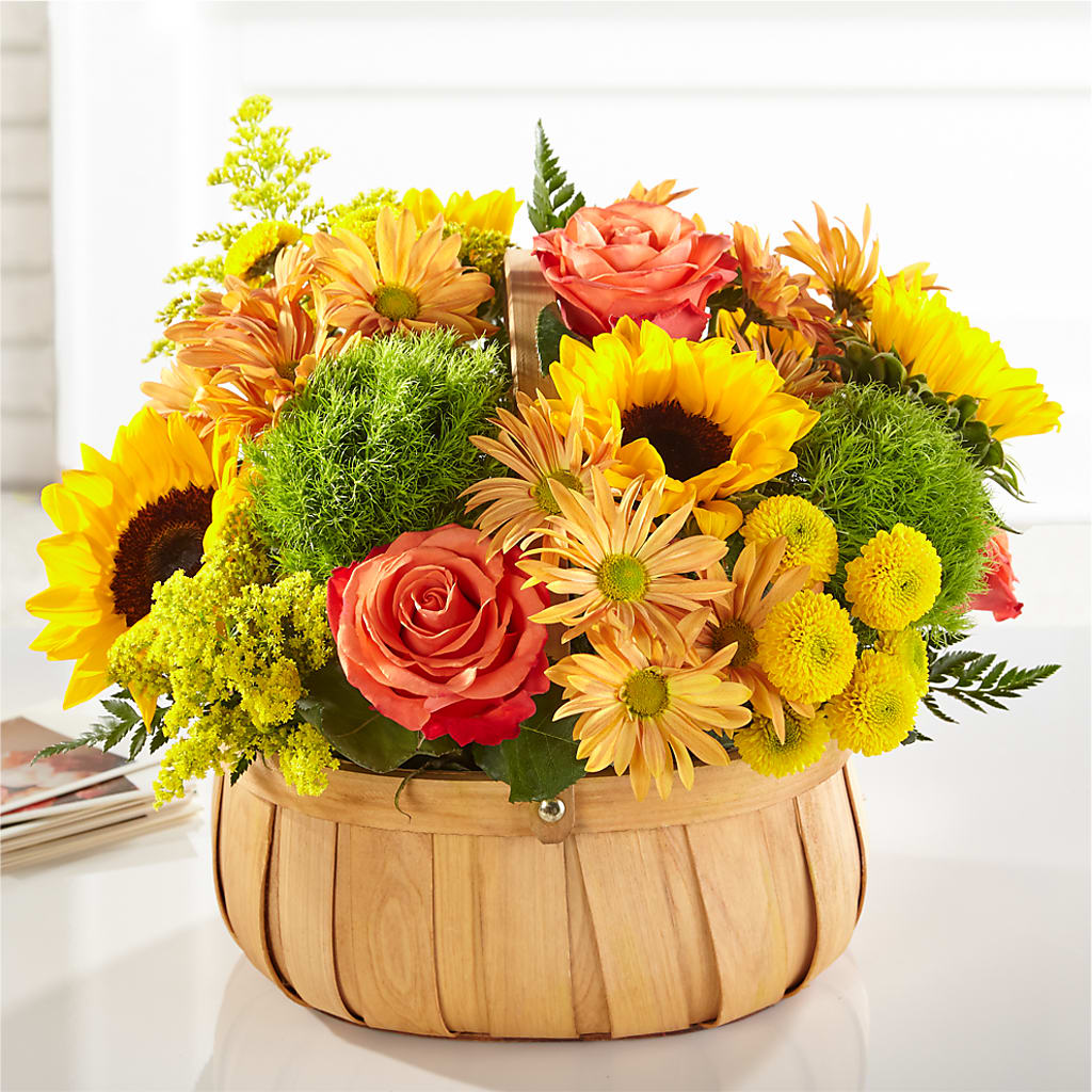 Harvest Sunflower Basket – Flowers Forever, Carlsbad CA