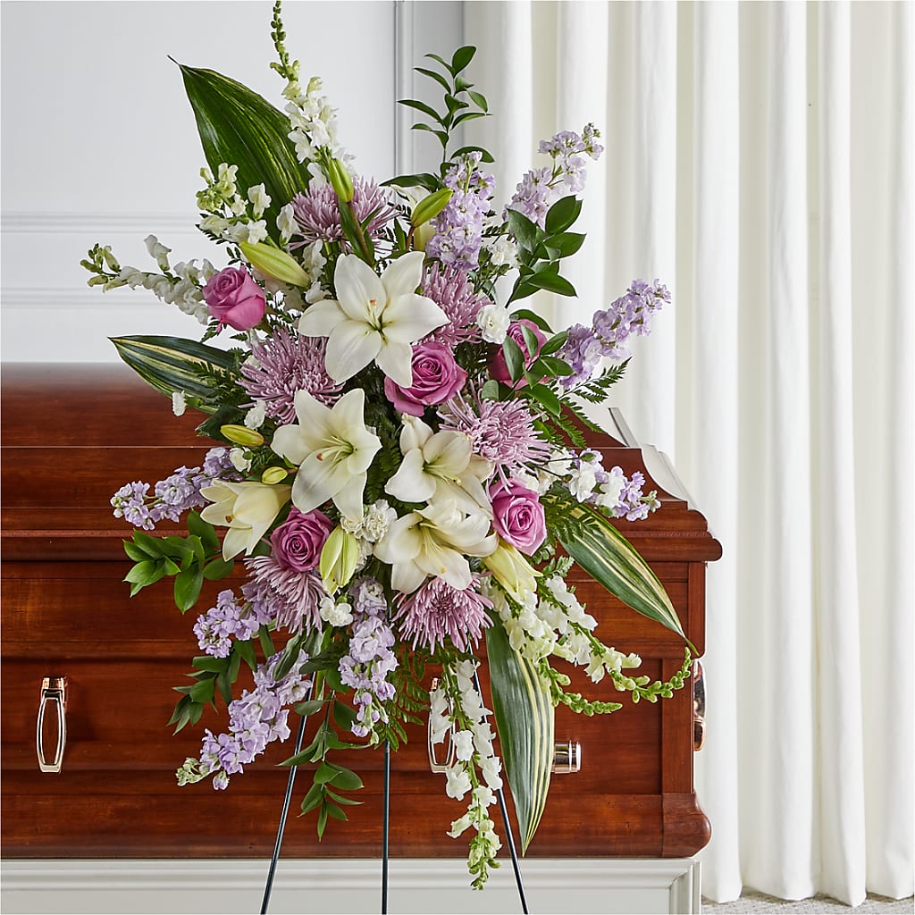 Grateful Hearts Standing Spray – Flowers Forever, Carlsbad CA