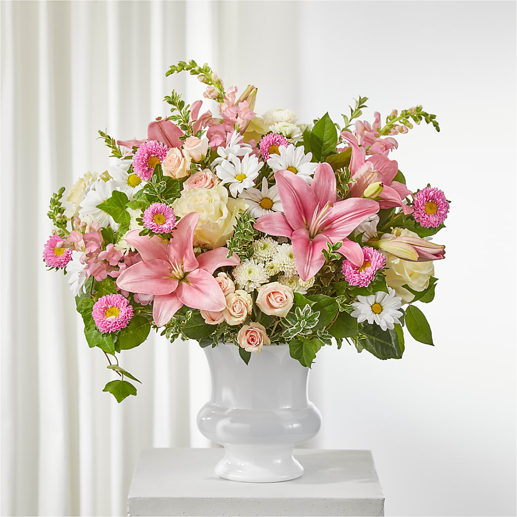 Empathetic Blooms Urn Arrangement – Flowers Forever, Carlsbad CA