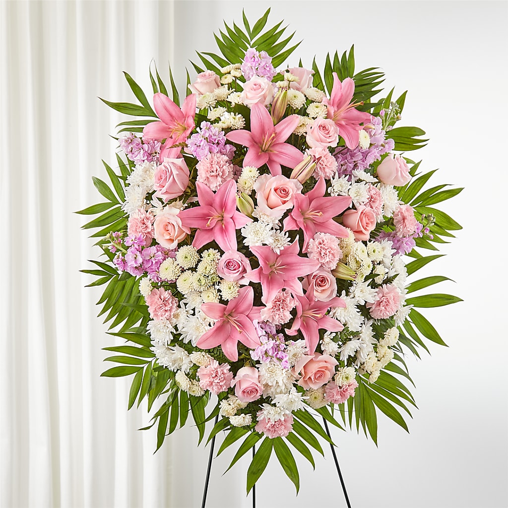 Offering Solace Standing Spray – Flowers Forever, Carlsbad CA