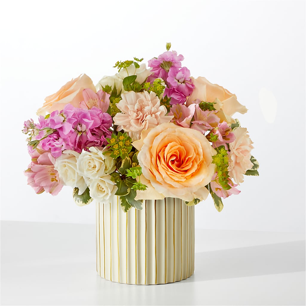 Paradise Bouquet with Ivory Vase – Flowers Forever, Carlsbad CA