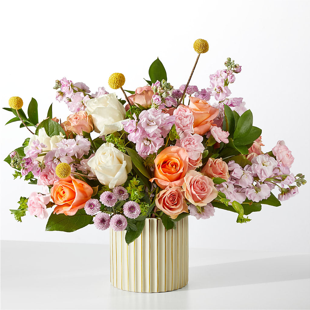 French Market Bouquet with Ivory Vase – Flowers Forever, Carlsbad CA