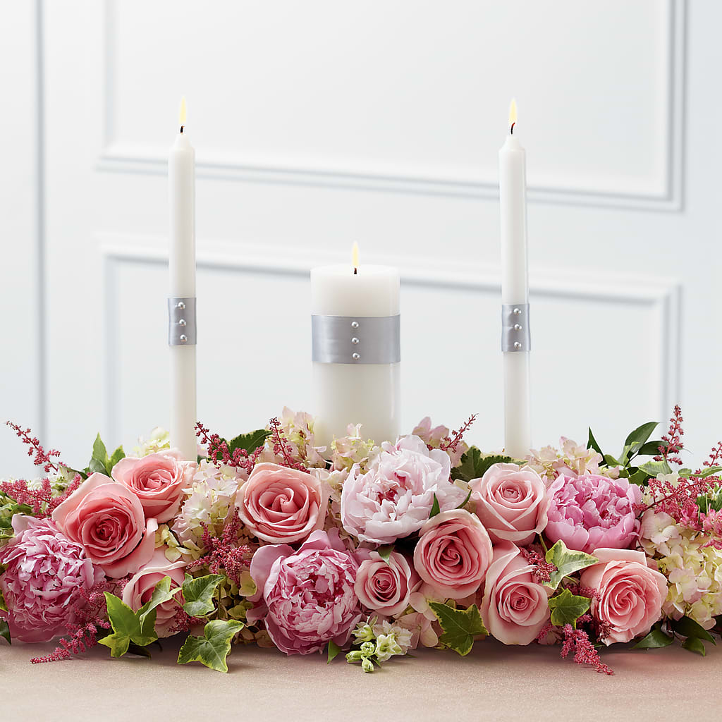 Worldwide Romance Unity Candle Arrangement – Flowers Forever, Carlsbad CA