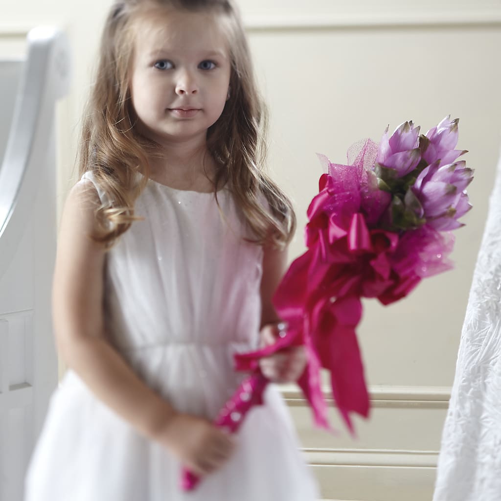 Sparkle Pink Flower Girl Bouquet – Flowers Forever, Carlsbad CA
