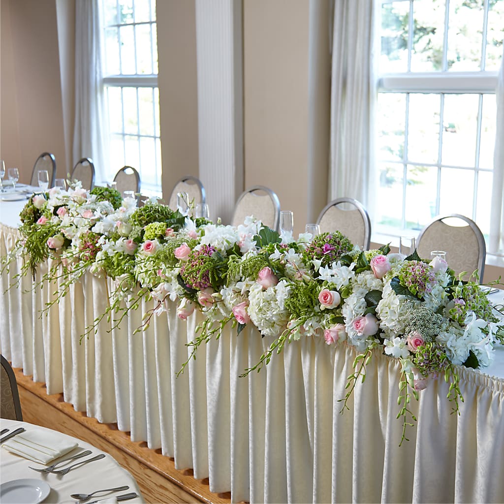State of Joy Head Table Arrangement – Flowers Forever, Carlsbad CA