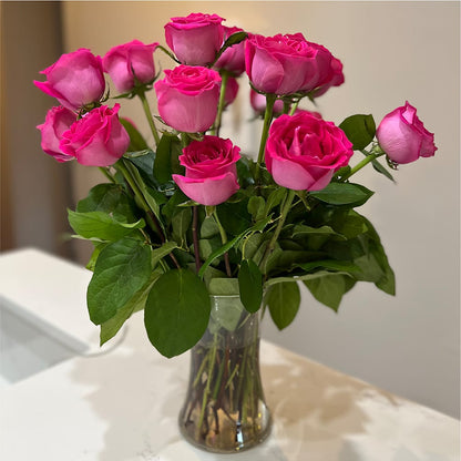 Long Stem Pink Rose Bouquet –  Flowers Forever, Carlsbad CA