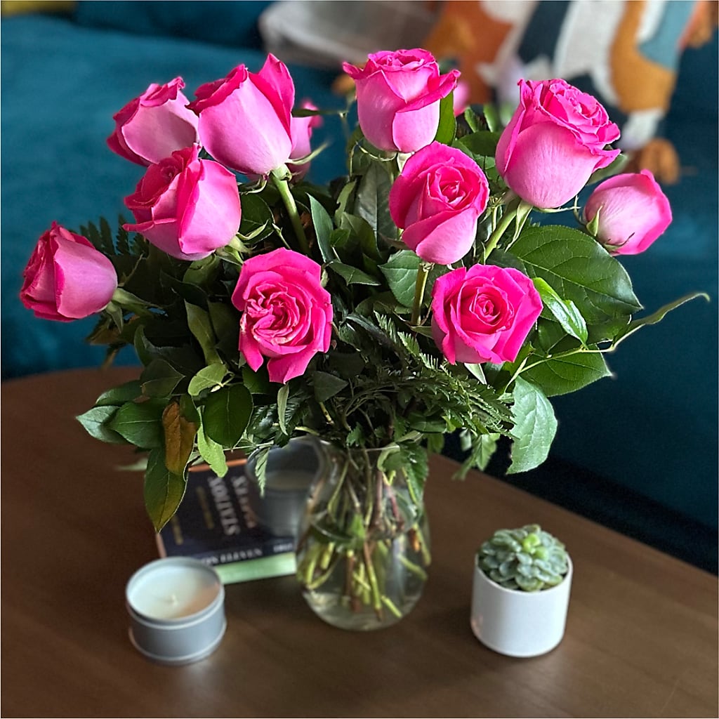Long Stem Pink Rose Bouquet –  Flowers Forever, Carlsbad CA