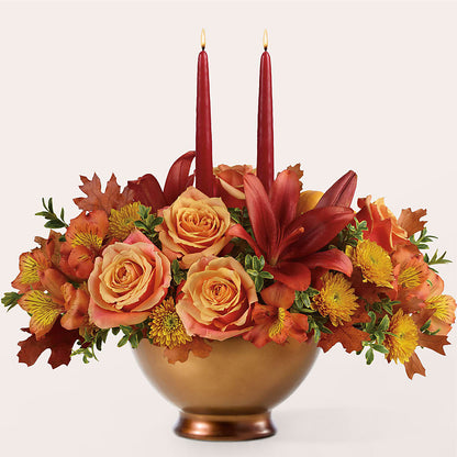 Harvest Table Centerpiece –  Flowers Forever, Carlsbad CA
