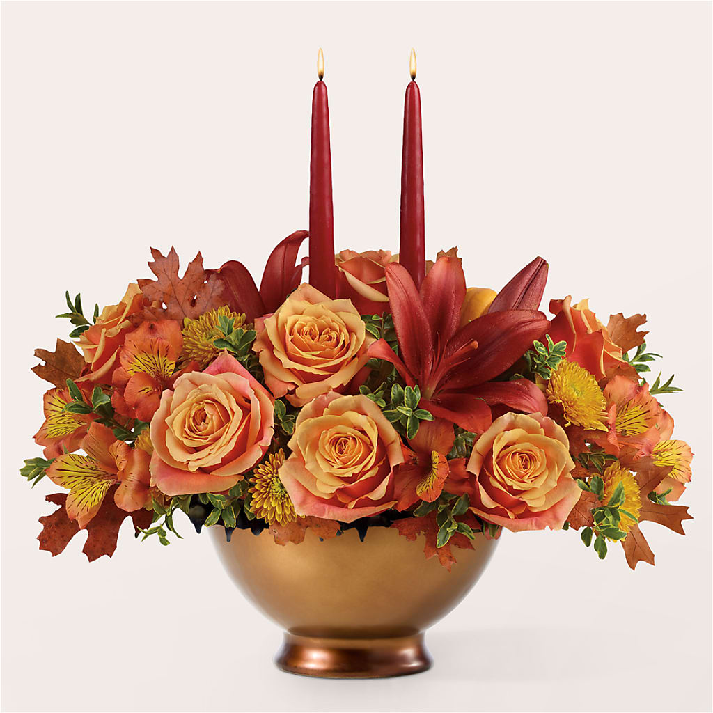 Harvest Table Centerpiece –  Flowers Forever, Carlsbad CA