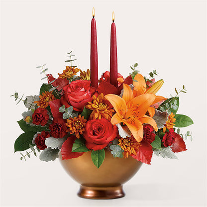 Fruits of Fall Centerpiece –  Flowers Forever, Carlsbad CA