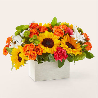 Sun-drenched Blooms Box Bouquet –  Flowers Forever, Carlsbad CA