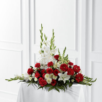 Crimson & White Arrangement –  Flowers Forever, Carlsbad CA
