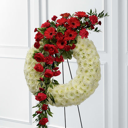 Graceful Tribute Wreath –  Flowers Forever, Carlsbad CA