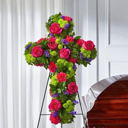 Tribute Rose Floral Cross –  Flowers Forever, Carlsbad CA