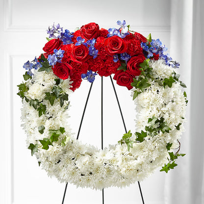 Patriotic Passion Wreath –  Flowers Forever, Carlsbad CA