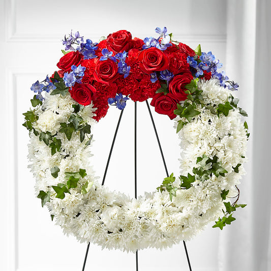 Patriotic Passion Wreath –  Flowers Forever, Carlsbad CA
