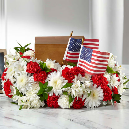 Spirit of Patriotism Cremation Adornment –  Flowers Forever, Carlsbad CA