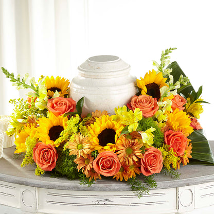 Faithful Sunflower Cremation Adornment –  Flowers Forever, Carlsbad CA