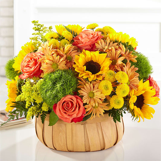 Harvest Sunflower Basket –  Flowers Forever, Carlsbad CA