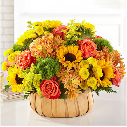 Harvest Sunflower Basket –  Flowers Forever, Carlsbad CA