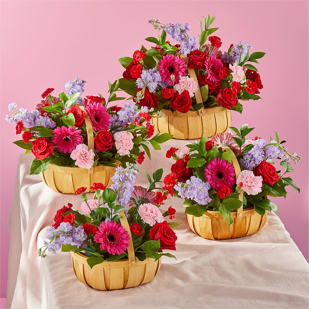 Pink Picnic Basket –  Flowers Forever, Carlsbad CA