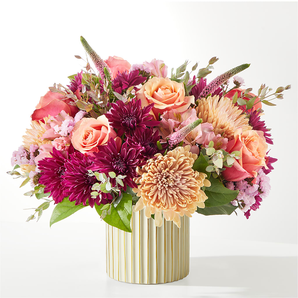 Berry Cobbler Bouquet with Ivory Vase –  Flowers Forever, Carlsbad CA