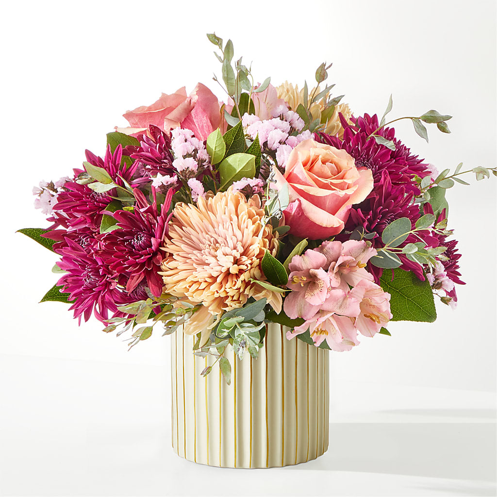 Berry Cobbler Bouquet with Ivory Vase –  Flowers Forever, Carlsbad CA