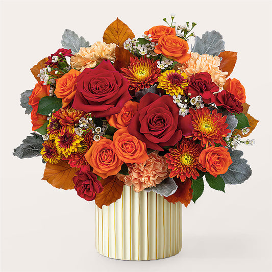 Merlot Bouquet with Ivory Vase –  Flowers Forever, Carlsbad CA