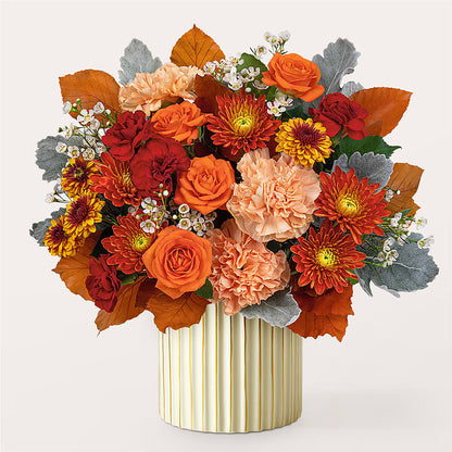 Merlot Bouquet with Ivory Vase –  Flowers Forever, Carlsbad CA