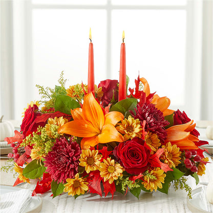 Autumn's Embrace Centerpiece –  Flowers Forever, Carlsbad CA