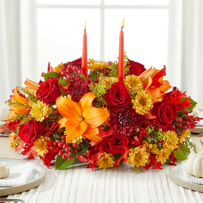 Autumn's Embrace Centerpiece –  Flowers Forever, Carlsbad CA