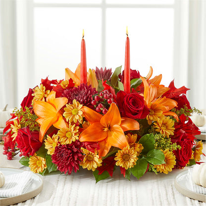 Autumn's Embrace Centerpiece –  Flowers Forever, Carlsbad CA
