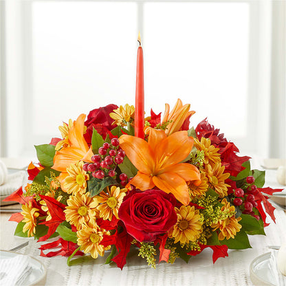 Autumn's Embrace Centerpiece –  Flowers Forever, Carlsbad CA