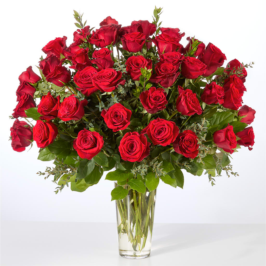 Forever Yours Fifty Stem Red Rose Bouquet –  Flowers Forever, Carlsbad CA