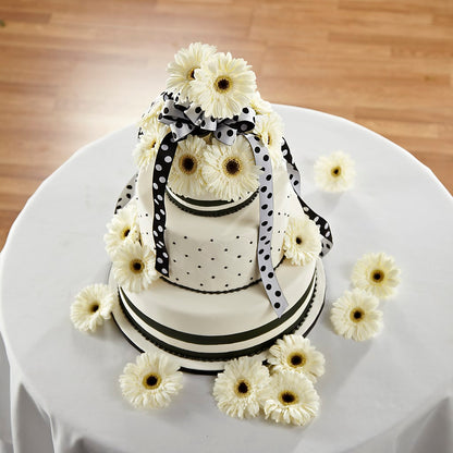 Simple Sophistication Cake Décor –  Flowers Forever, Carlsbad CA