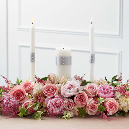 Worldwide Romance Unity Candle Arrangement –  Flowers Forever, Carlsbad CA